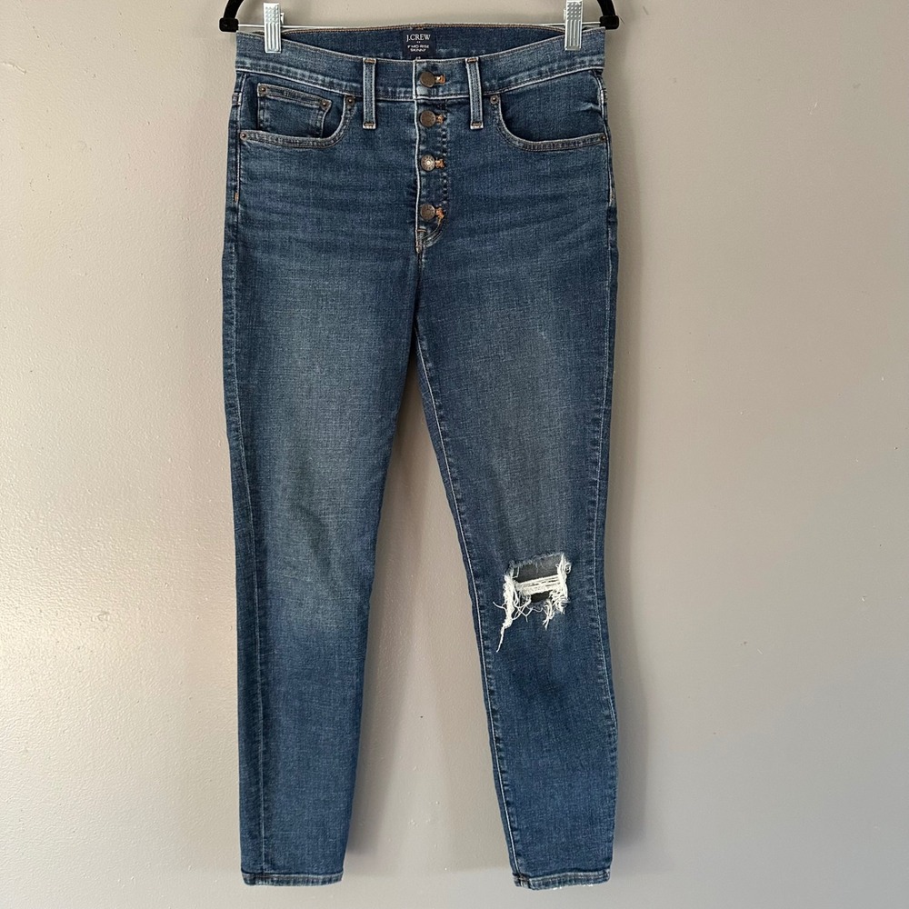 J. Crew Factory 9" Mid-Rise Skinny Jeans Dark Wash SZ 29‎